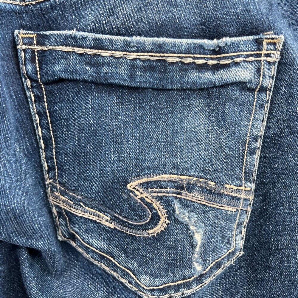 Silver Jeans Blue Boyfriend Jeans Distressed - Picture 5 of 11